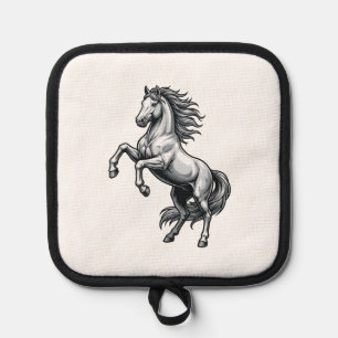 Manique Gravure Vintage Cheval Cabré Design Vectoriel_1