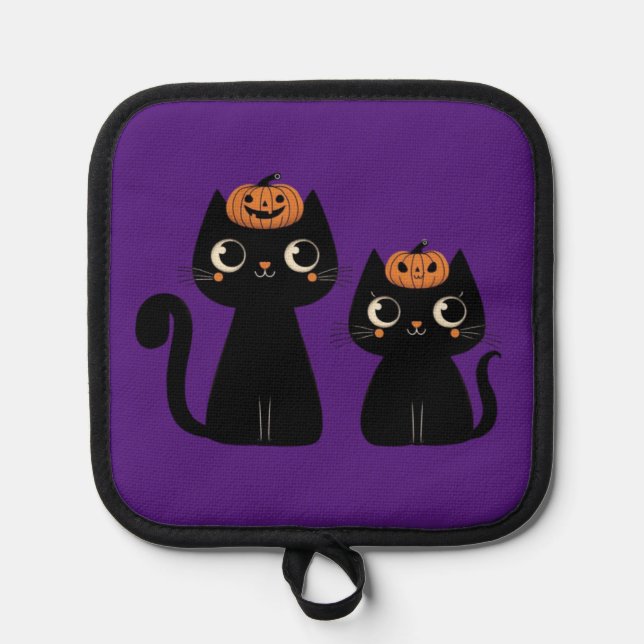 Manique Halloween/Automne/Automne/citrouille/chat (Recto)