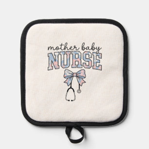 Manique Infirmière Mère Bébé Chemise à nœud floral Design_