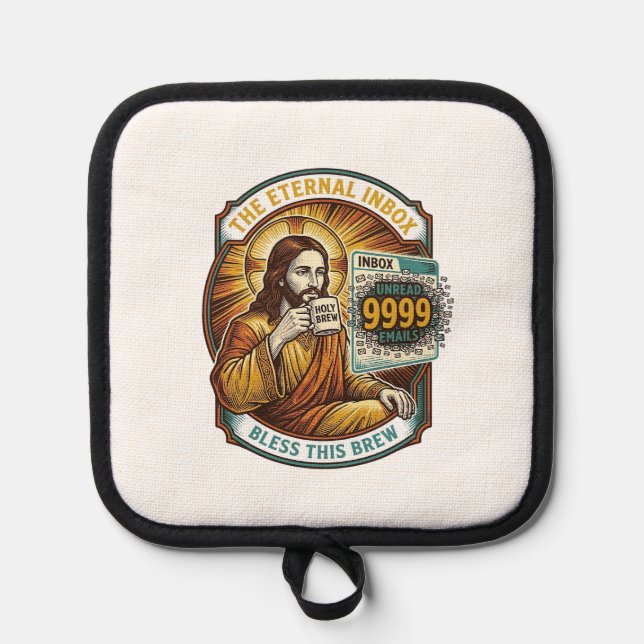 Manique Jésus 9999 Emails Non Lus Boîte de Réception Zéro  (Recto)