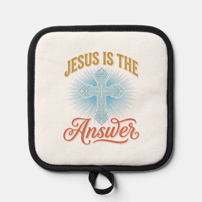 Manique Jésus est la réponse Croix chrétienne Vector Desig (Recto)