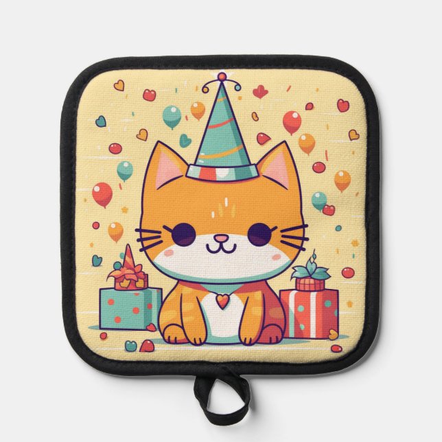 Manique Joli anniversaire de chat de fête,  (Recto)