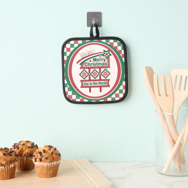 Manique Joyeux Noël Rétro Marquee – Joie au Monde (In situ (suspendu))