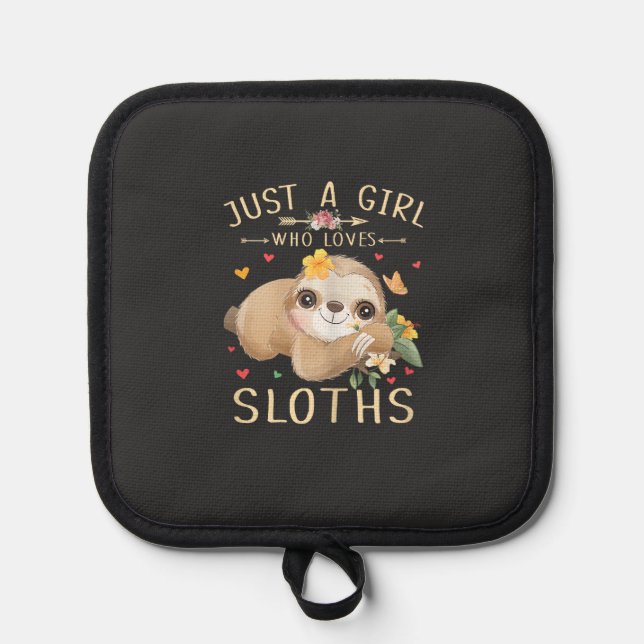 Manique Just A Girl Who Loves Sloths Cute Sloth Lover Girl (Recto)