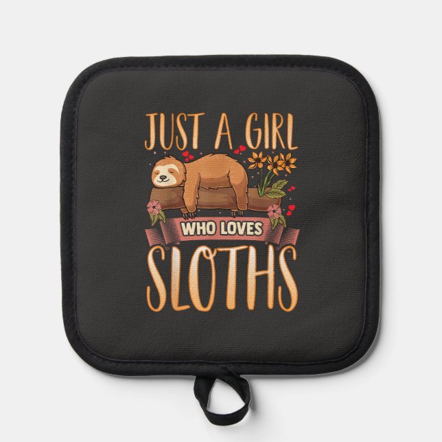 Manique Just A Girl Who Loves Sloths Cute Sloth T-Shirt (Recto)