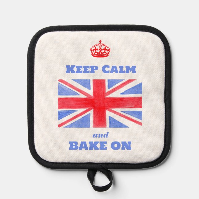 Manique Keep Calm Bake On Union Jack Drapeau Britannique  (Recto)