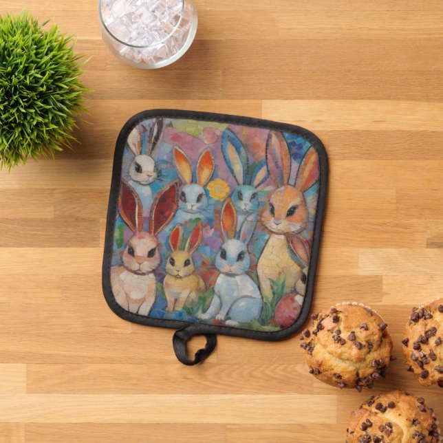 Manique Lapin Mosaïque (De haut en bas)