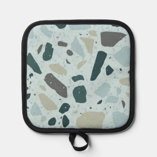Manique Light Blue Square Abstract Potholder