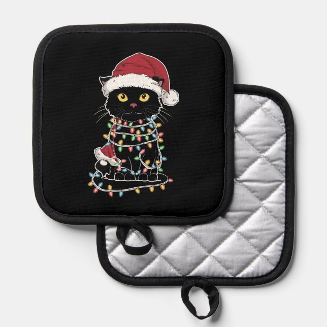 Manique Lumières de Noël Amoureux de les chats amusantes (Recto/Verso)