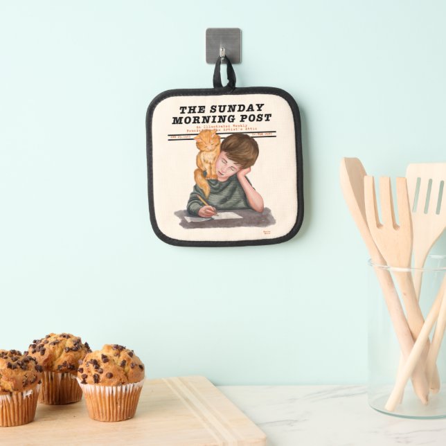 Manique Magazine vintage Cat & Boy Illustrated 1920 (In situ (suspendu))