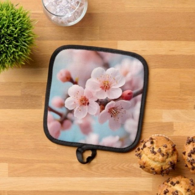 Manique Magie de Fleur Rose (Pot Holder Full rubber protection cover no slip silicon hanging loop. 
)