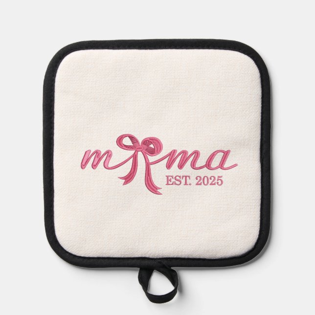 Manique Mama Est 2025 Chaud Rose Bow Coquette fête des mèr (Recto)