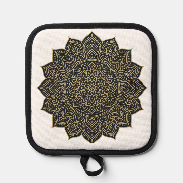 Manique Mandala d'or et de marine (Recto)