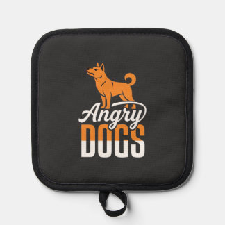 Manique Mascotte de vecteur de chiens en colère