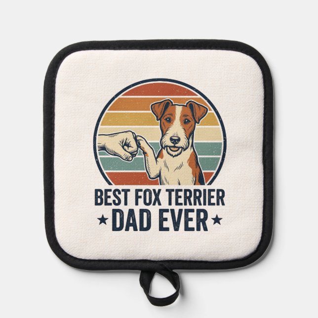 Manique Meilleur Papa Fox Terrier Vintage T-Shirt pour Amo (Recto)