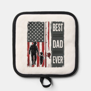 Manique Meilleur Papa Pêche Drapeau Vintage Vector Design_
