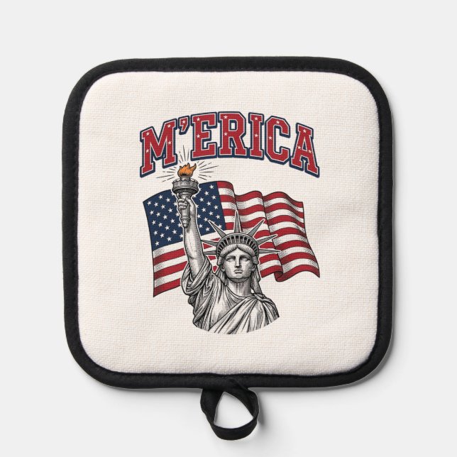 Manique MERICA Vintage Liberté Patriotique (Recto)
