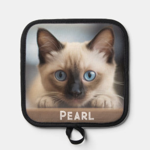Manique mignon chat photo personnalisée et nom