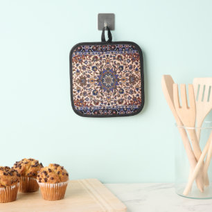 Manique Motif persan antique, Moquette bleue orientale