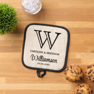 Manique Noms de couple personnalisés Monogramme de famille