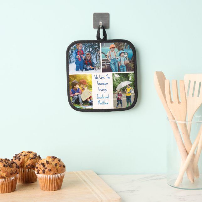 Manique Nous t'aimons Grand-Père Petits-Enfants Collage Ph (In situ (suspendu))