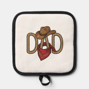 Manique Papa Cowboy Corda Chapeau Bandana Gravure Vintage