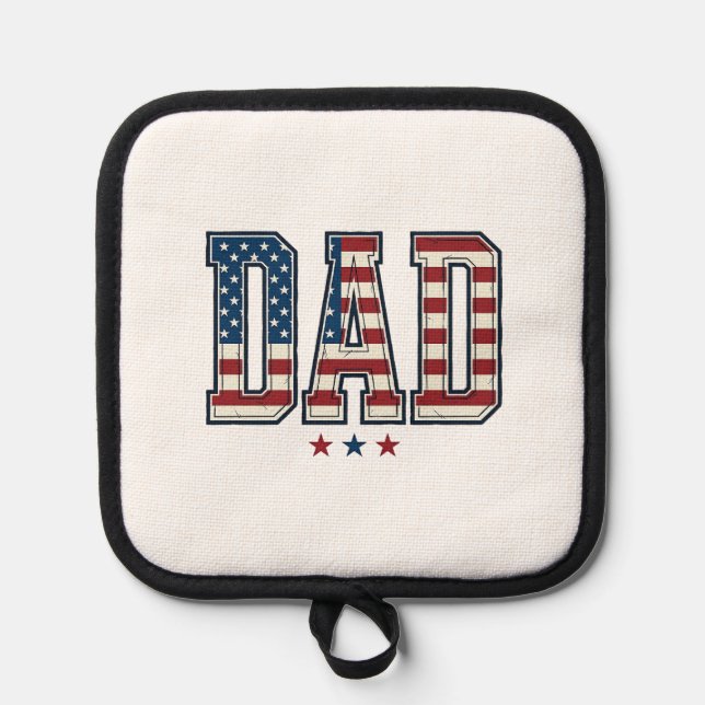 Manique Papa patriotique Drapeau américain Design vectorie (Recto)