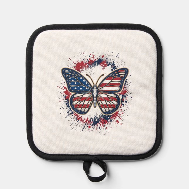 Manique Papillon Patriotique Gravure Vintage Vector Design (Recto)