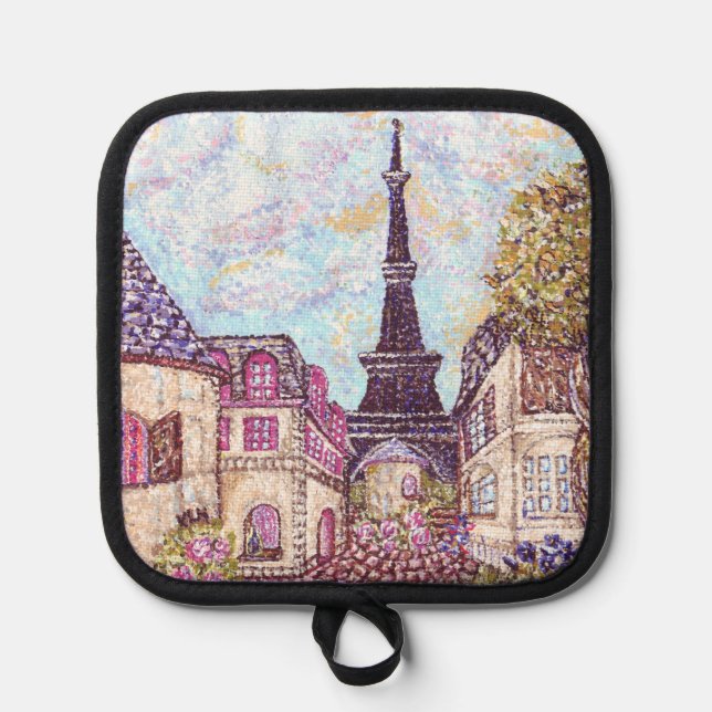 Manique Paris Tour Eiffel Inspiré Paysage Pointillisme (Recto)
