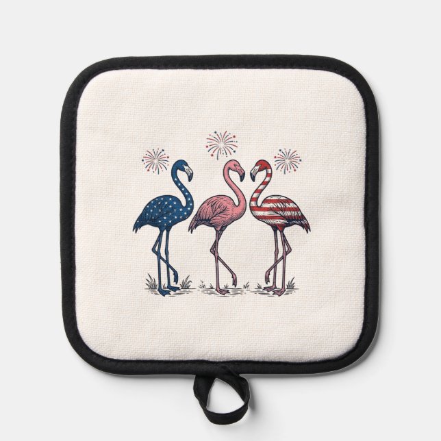 Manique Patriotic Flamingo Trio Vintage Engraving Design_1 (Recto)