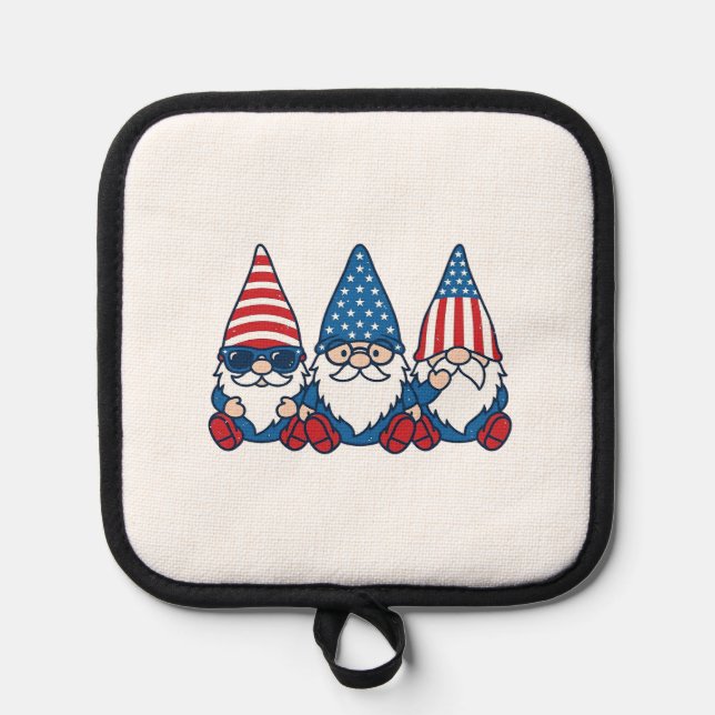 Manique Patriotic Gnome Trio Vintage Vector Shirt Design_1 (Recto)