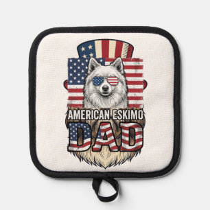 Manique Père Esquimau Américain Patriotique Chien Vintage