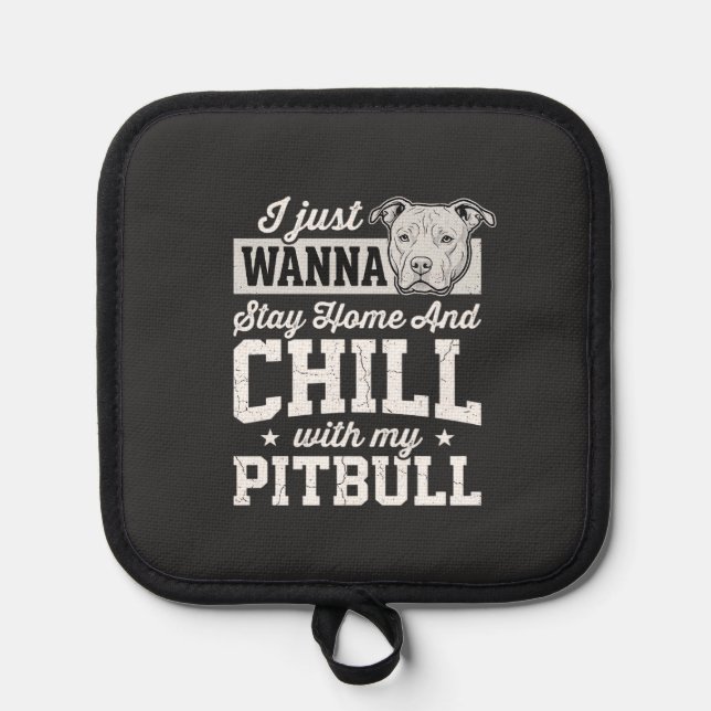 Manique Pitbull Reste à la Maison et Design Chill (Recto)