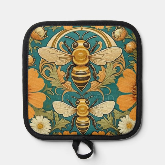 Manique Porte-pot Art Nouveau Bourdon (Recto)