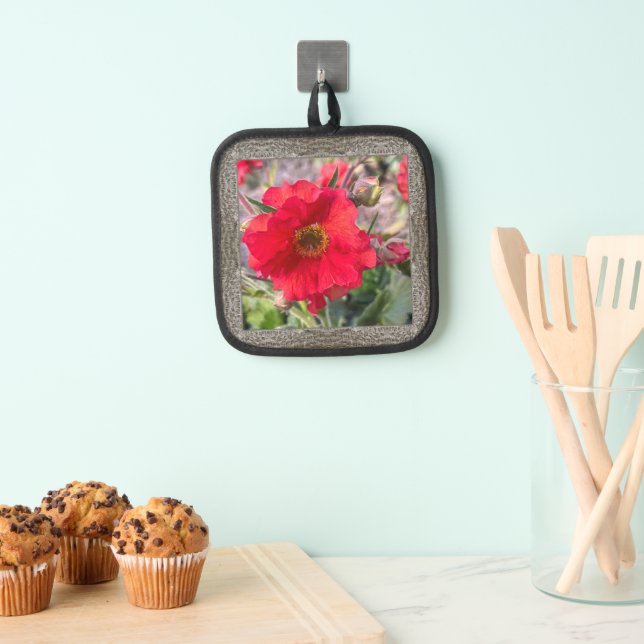 Manique Porte-pots avec belle rose rouge (In situ (suspendu))