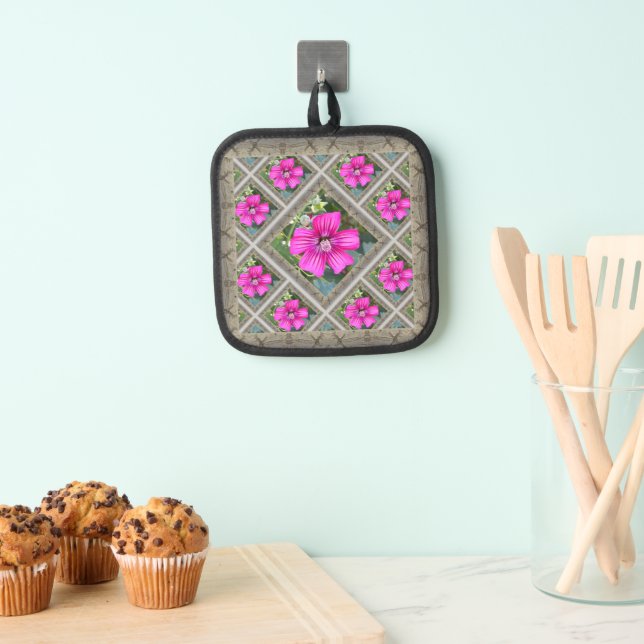 Manique Porte-pots avec Magenta Hibiscus (In situ (suspendu))