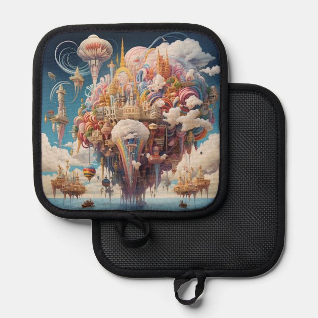 Manique Porteur Sky City - Couleur vive et rehaussante (Recto/Verso)