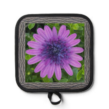 Pot-Holder avec marguerite africaine violet