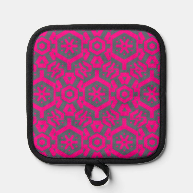 Manique Pot Pot Porte-Four Gray rose Moderne (Recto)