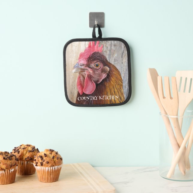 Manique Poule rouge Country Kitchen (In situ (suspendu))