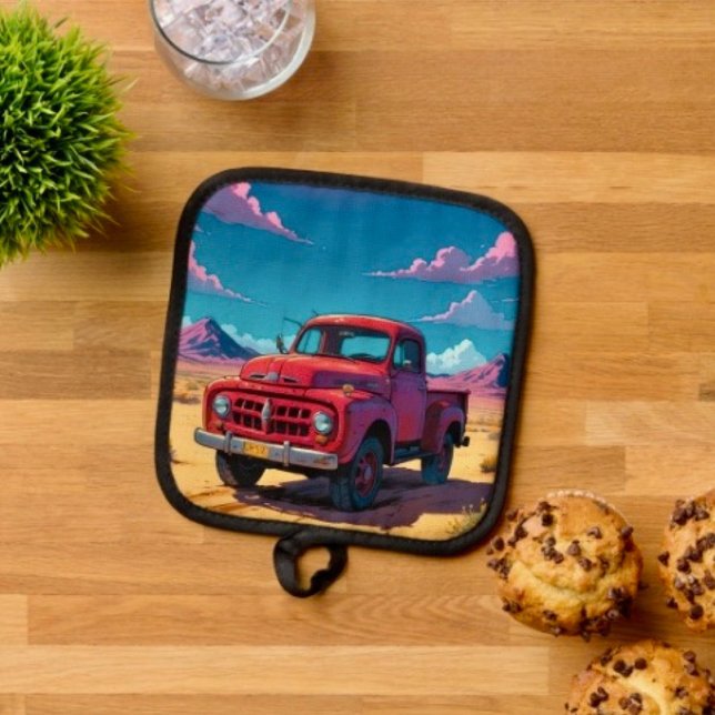 Manique Ramassage Américain Classique  (Classical American Pickup Pot Holder Full rubber protection cover no slip silicon hanging loop. )