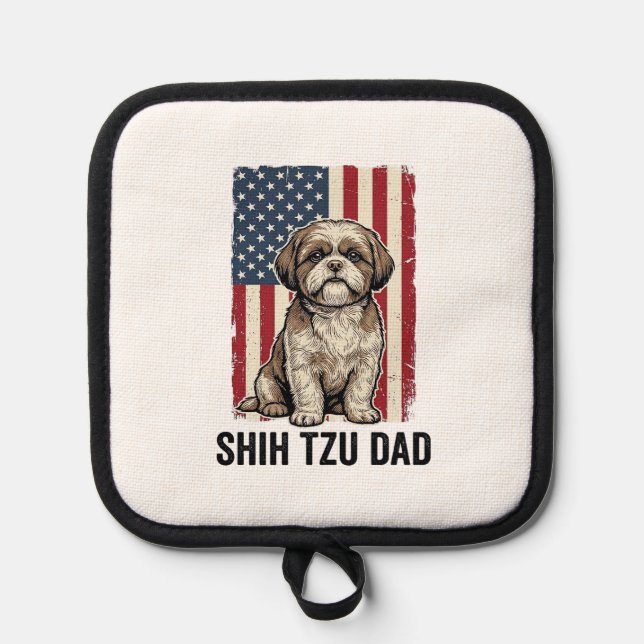 Manique Shih Tzu Dad Patriotic Vintage Dog Shirt Design_1 (Recto)