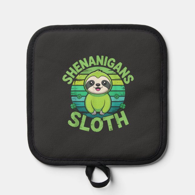 Manique Sloth St Patricks Day Sloth Shenanigans Cute Anima (Recto)