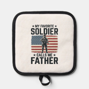 Manique Soldat Patriotique Père Chemise Vintage Vector Des