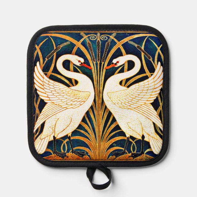 Manique Swan and Rush and Iris, fine art, (Recto)