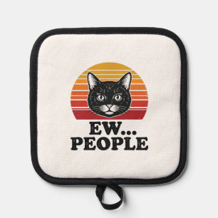 Manique T-shirt drôle de chat noir Ew personnes rétro Suns