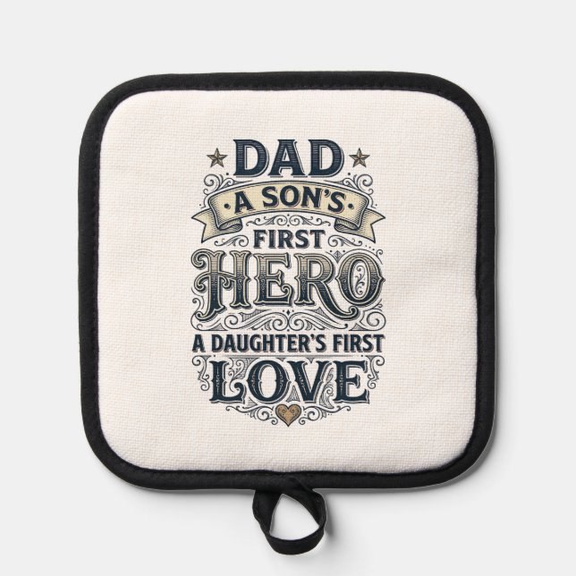 Manique T-shirt Papa Fils Héros Fille Amour Typographie Vi (Recto)