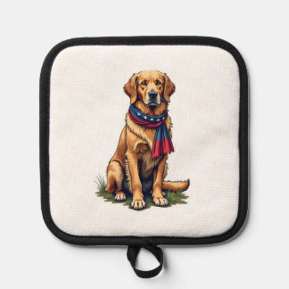Manique T-shirt vintage Chien de chasse patriotique Golden