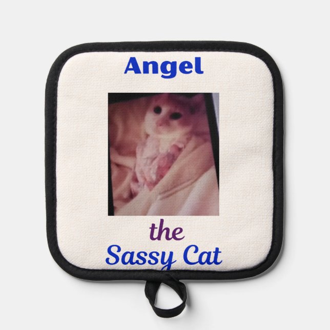 Manique Tapis de pot ange chat mignon et impertinent (Recto)