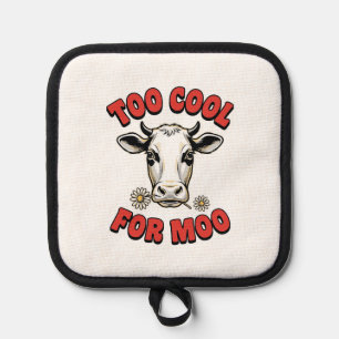Manique Trop cool pour la vache drôle design de t-shirt vi